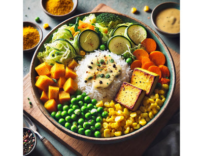 Winter Veggie Bowl for Pitta Dosha