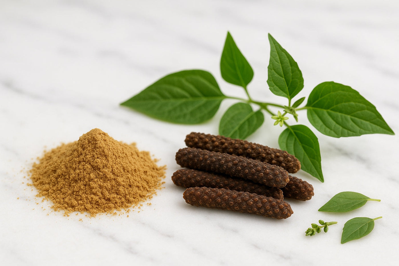 Pippali herb on table