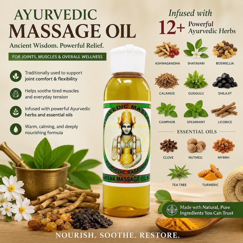 Narayana Oil 4oz | Ayurvedic Travel Massage Oil – Ayurvedic Rasayanas