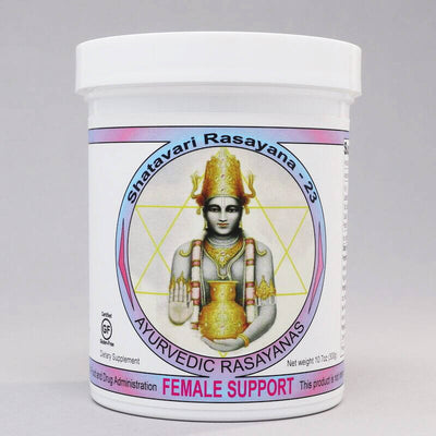 Female Support Shatavari Rasayana is for the female reproductive system, balances hormones, PMS and is for all body types in Ayurveda.